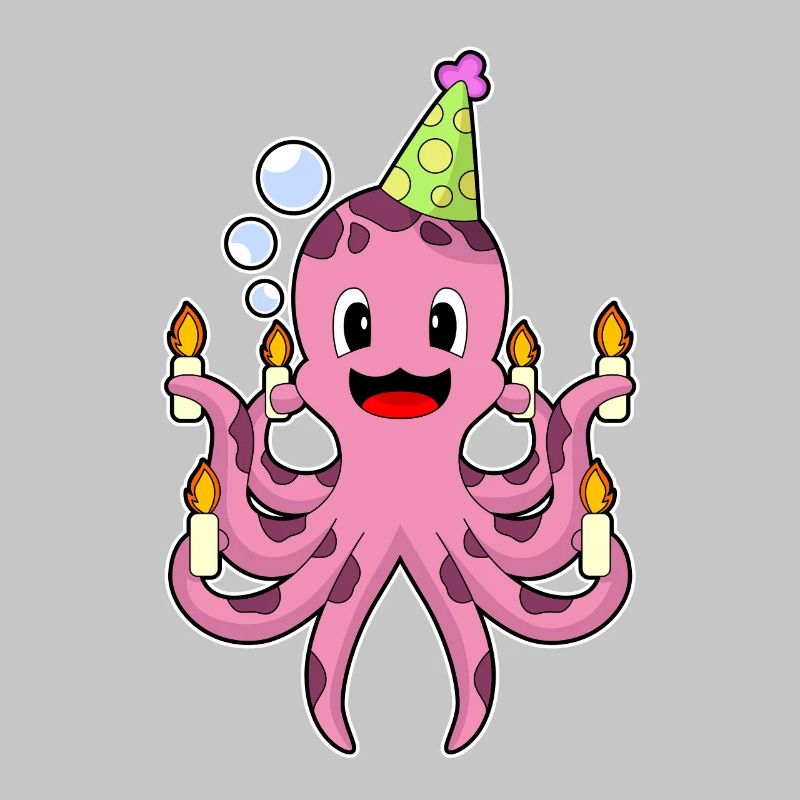 Bougies d’anniversaire Octopus