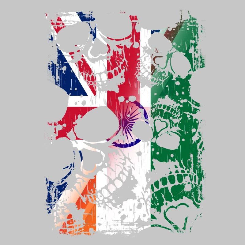 Royaume-Uni Inde Drapeau et crânes