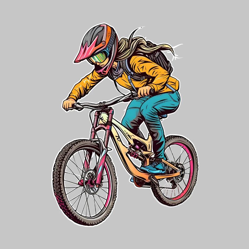 Fille de bicyclette