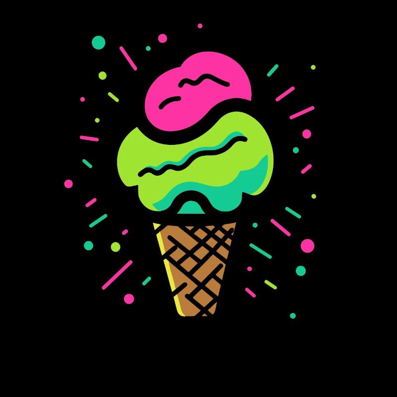 Ice cream cone comic look