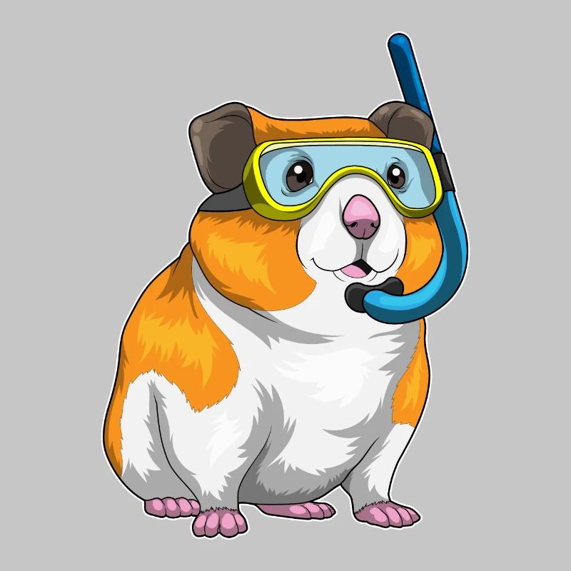 Hamster Diver Snorkel Diving