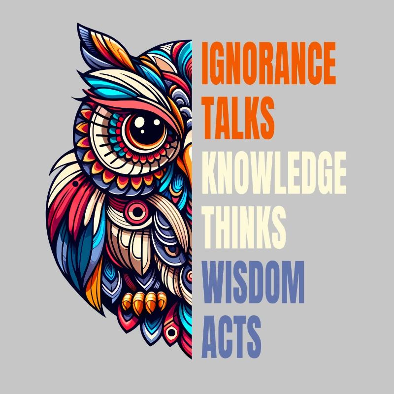 Abstract Owl Philosophy Wisdom Knowledge Saying