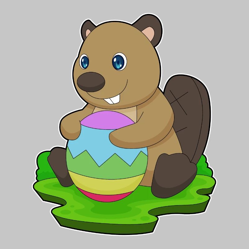 Beaver Easter Easter Egg