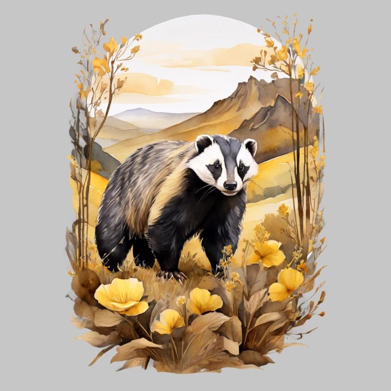 Badger in the mountains