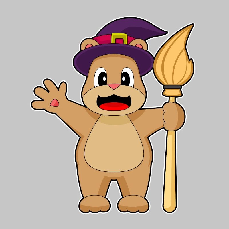 Bear Witch Broom