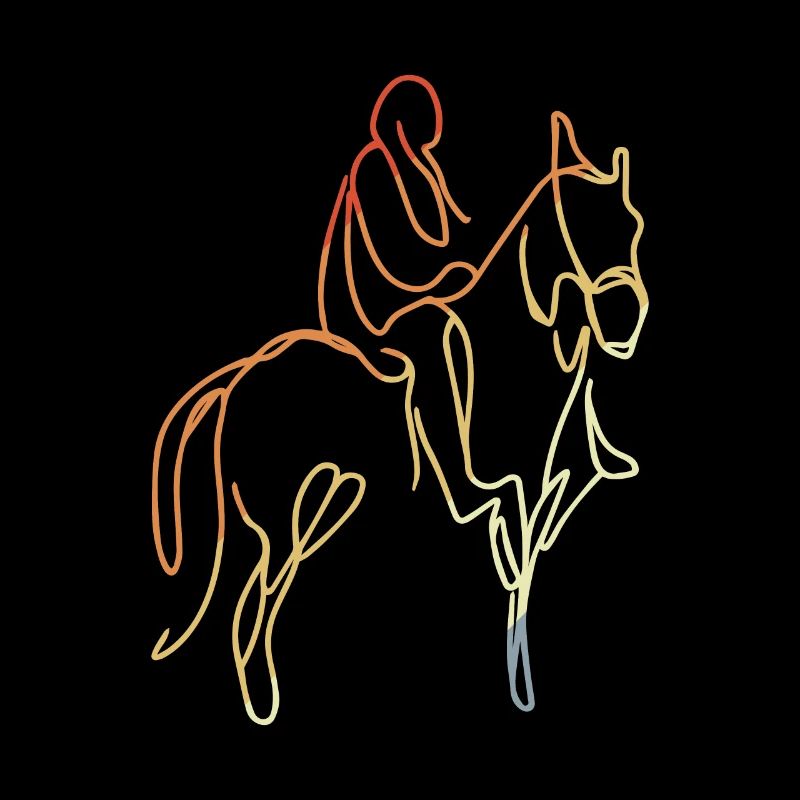 Dessin d’équitation vintage