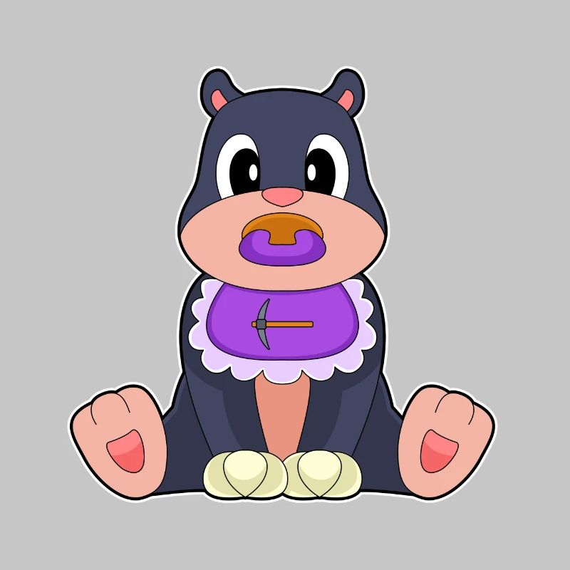 Mole Baby Bib Pacifier