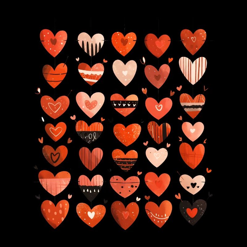 Herzmuster Herz Muster Valentinstag Geschenk