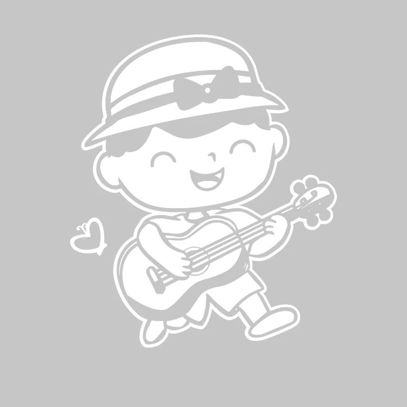 Ukulele Player Drawing