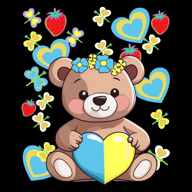 Teddy Teddybär Sommer Bär Kinder Kind Baby Retro