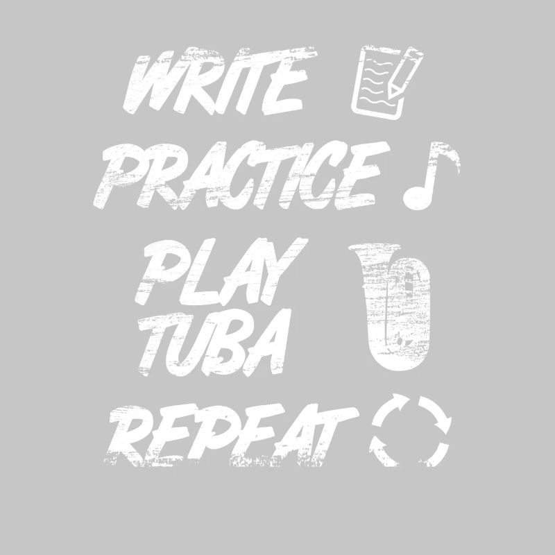 Writing Practice Playing the Tuba Repeat