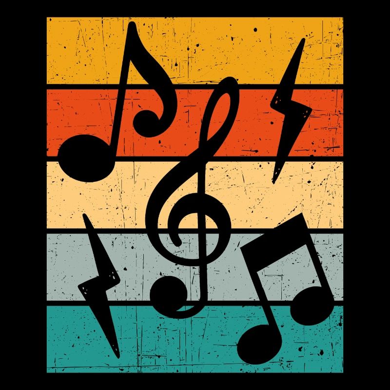 Notes de musique rétro