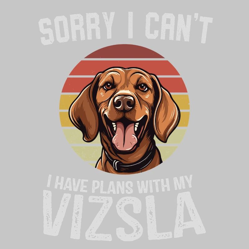 Amicable Dog with Retro Sunset Design