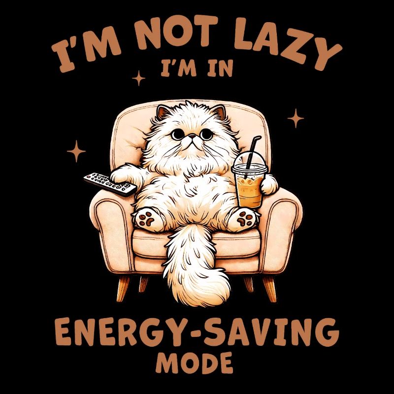 Lazy kitten saves energy