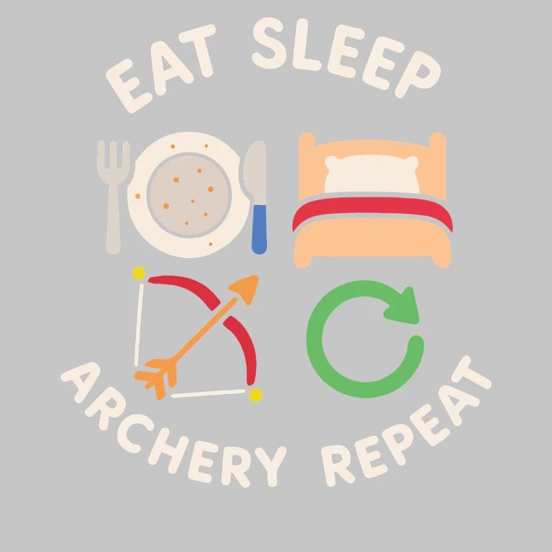 Eat Sleep Archery Repeat Funny Bogenschütze Bogen