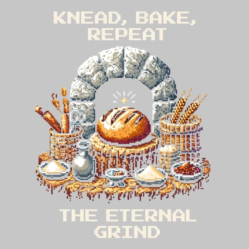Knead, Bake, Repeat | Bread Baking Humor