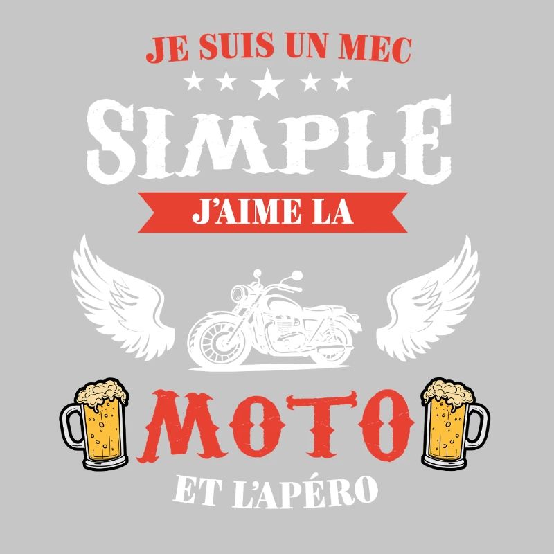 Ich bin ein einfacher Motorrad-Typ und ein lustiges Aperitif-Geschenk