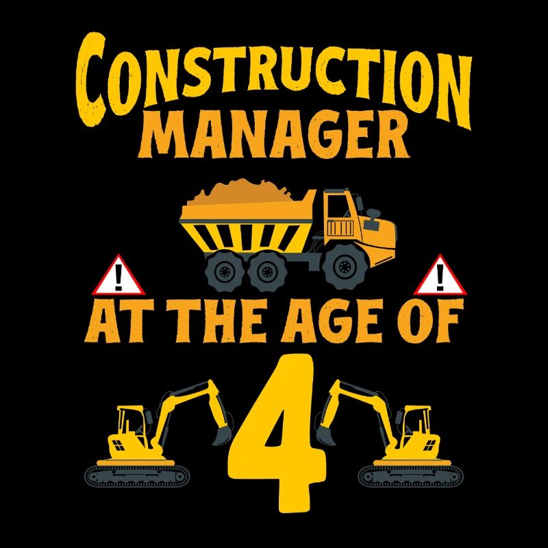 Fête de construction 4e anniversaire Camion de 4 ans