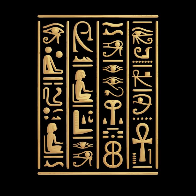Hiéroglyphes égyptiens Pyramide d'Égypte