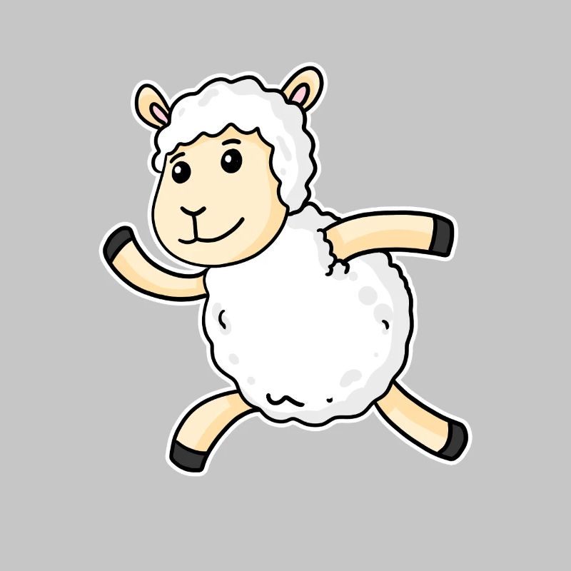 Funny sheep running