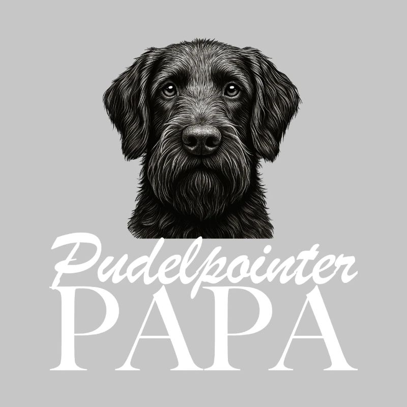 Papa caniche pointer