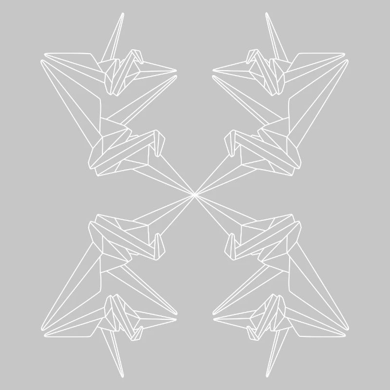 Origami Birds Geometric Pattern