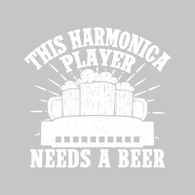 Harmonica Musican Needs A Beer Harmonica