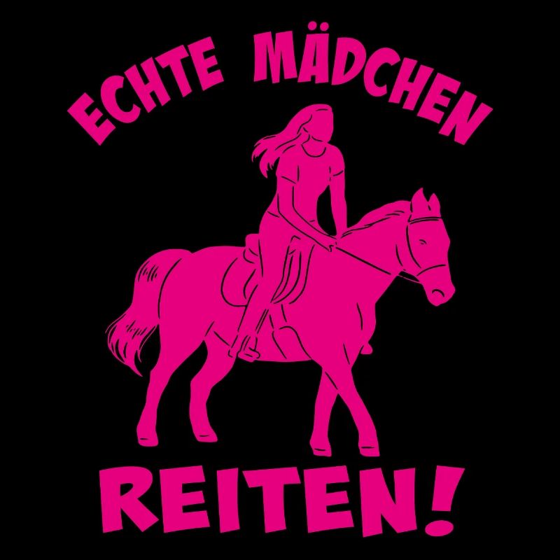 Echte Mädchen Reiten Silhouette