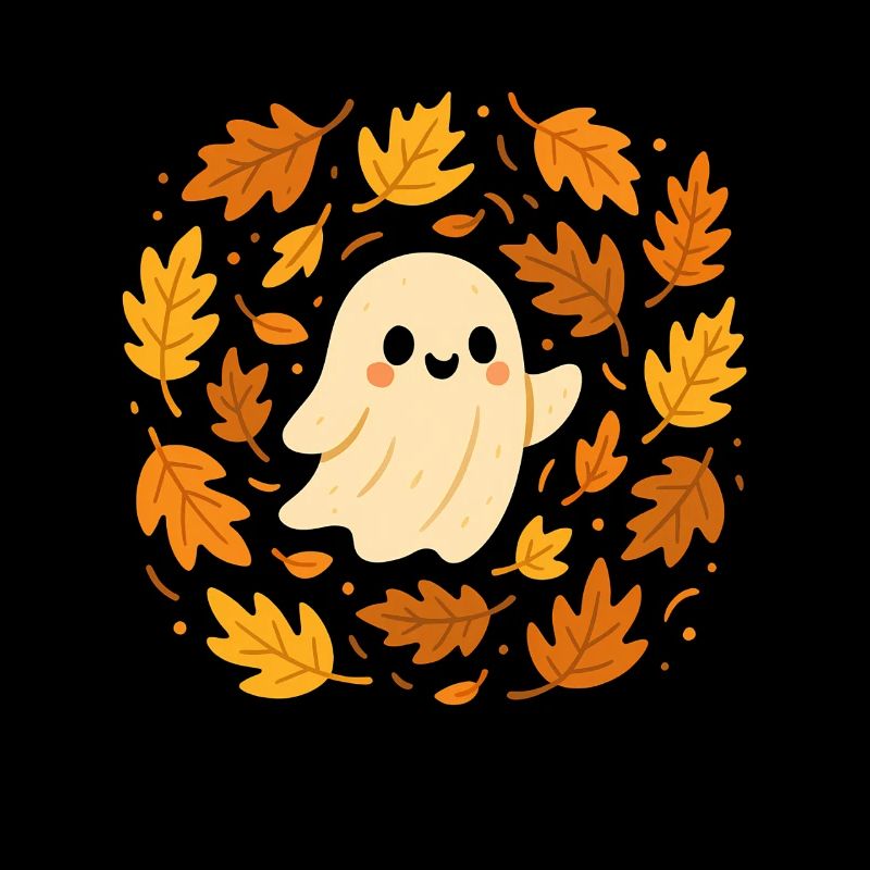 Herbstgeist zwischen Blättern