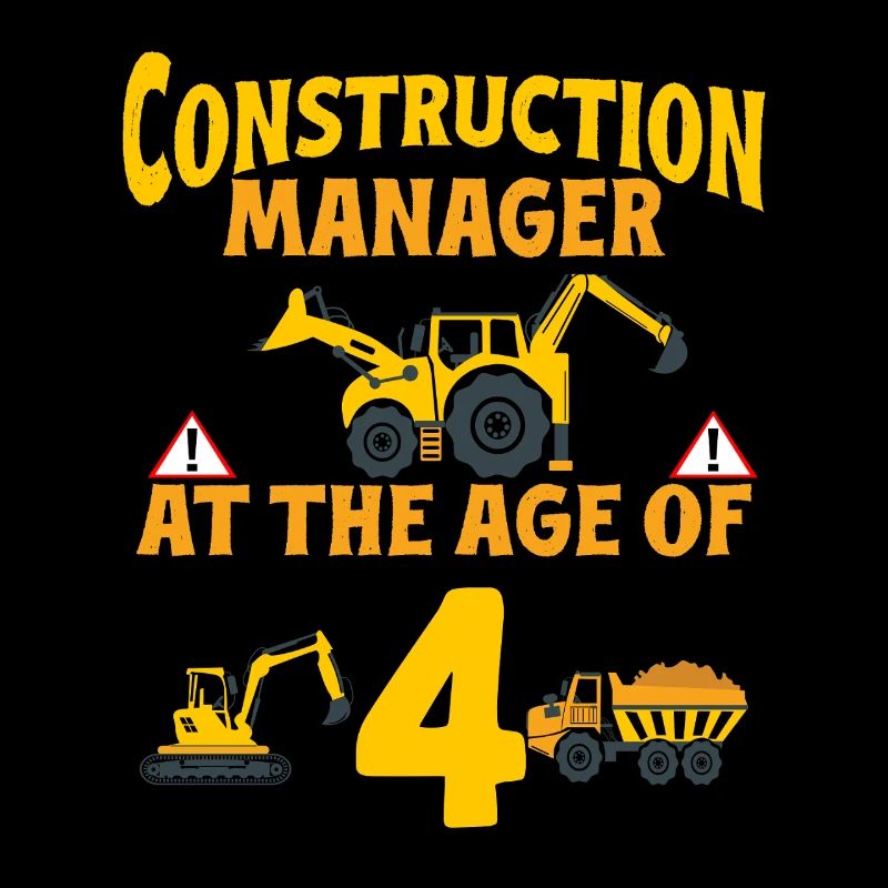 Fête de construction 4e anniversaire Camion de 4 ans