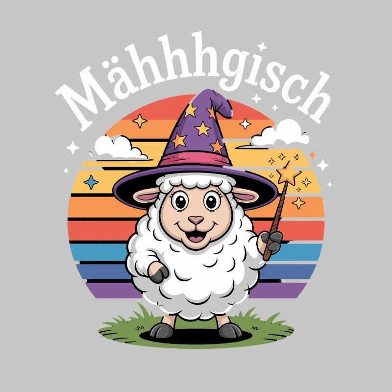 Mähhhgisch Schaf Zauberer Regenbogen