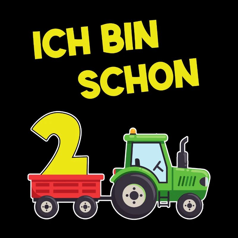 Ich Bin Schon 2 Traktor 2 Jahre Alt Geburtstag 