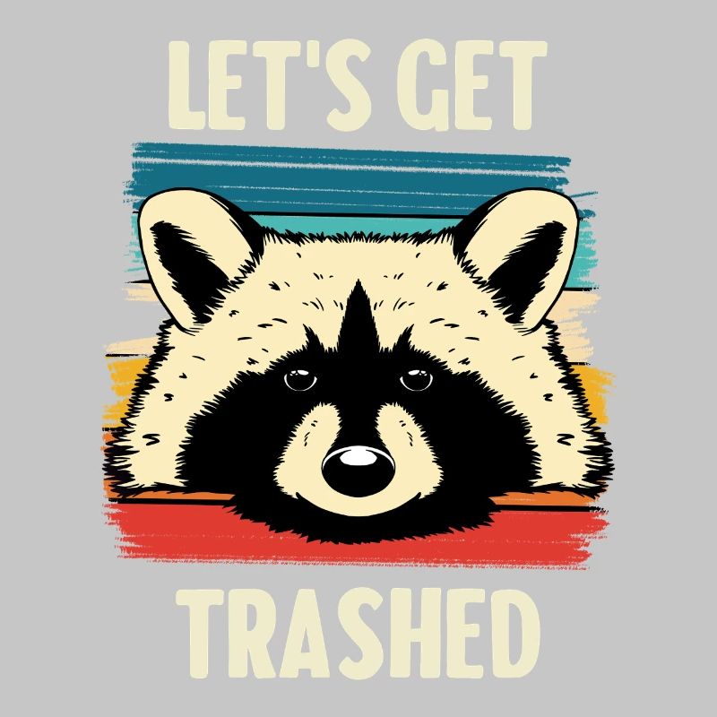 Rayures rétro raton laveur - Let’s Get Trashed