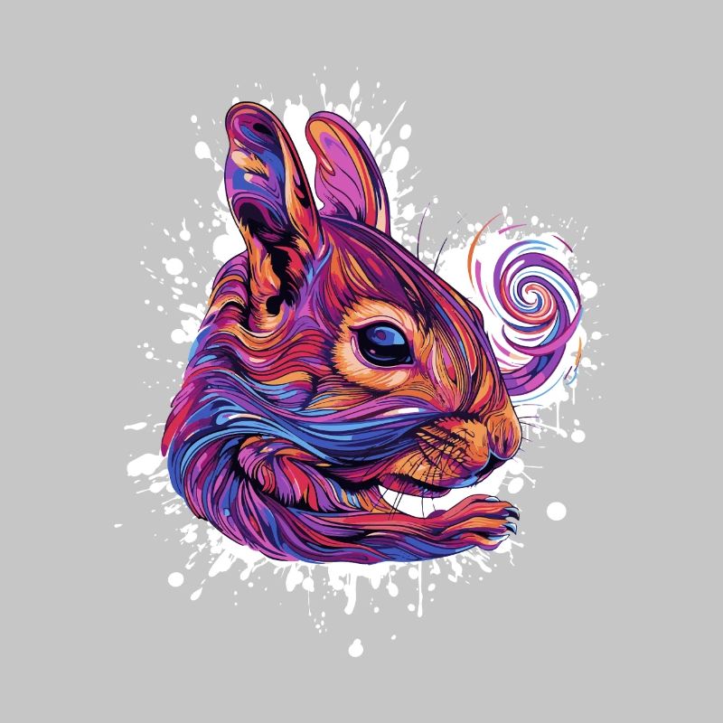 Psychedelischer Eichhörnchenkopf