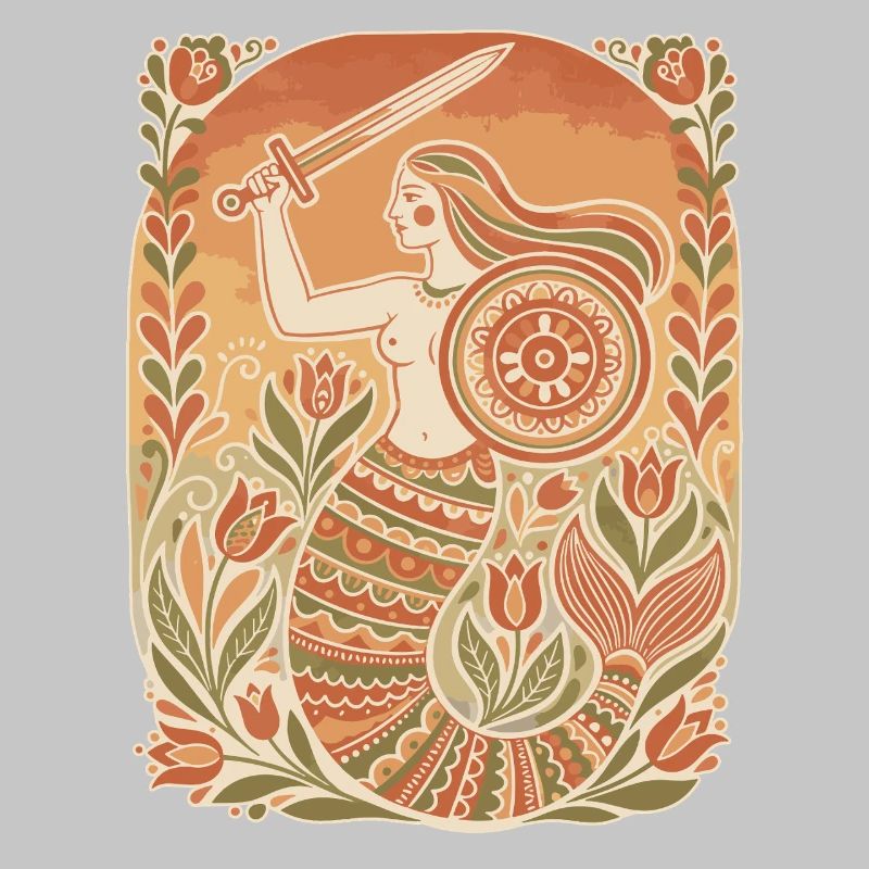 Warschauer Meerjungfrau Volkskunst Design