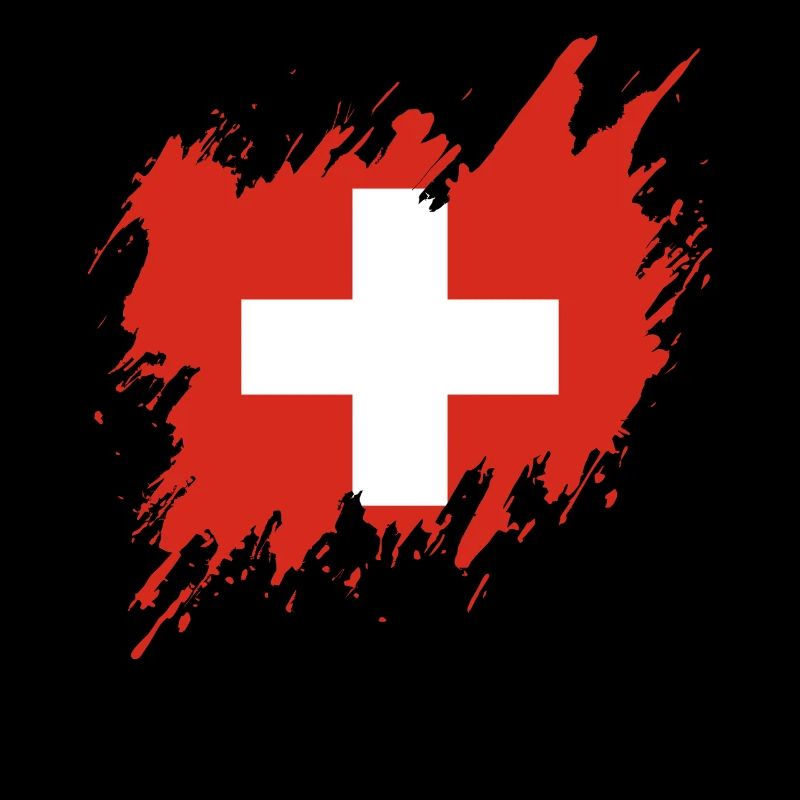 Drapeau de la Suisse, style déchiré