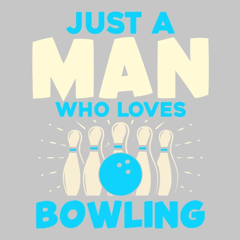 Mann der Bowling liebt Bowling Pins