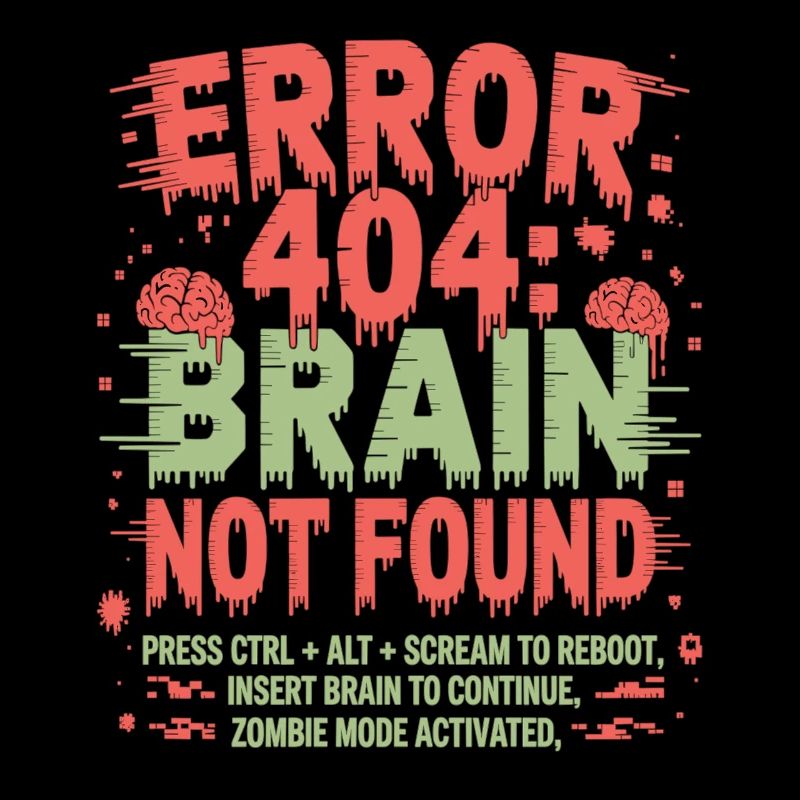 Error 404 Brain Not Found Zombie