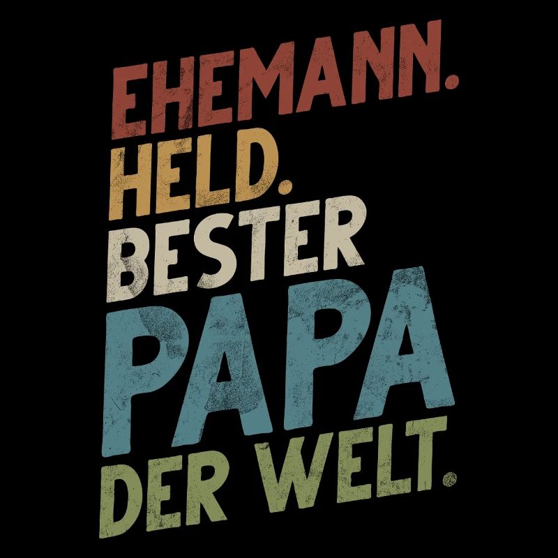 Ehemann Held Bester Papa Der Welt Retro
