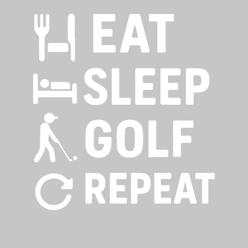 Manger dormir golf répéter drôle joueur de golf Design