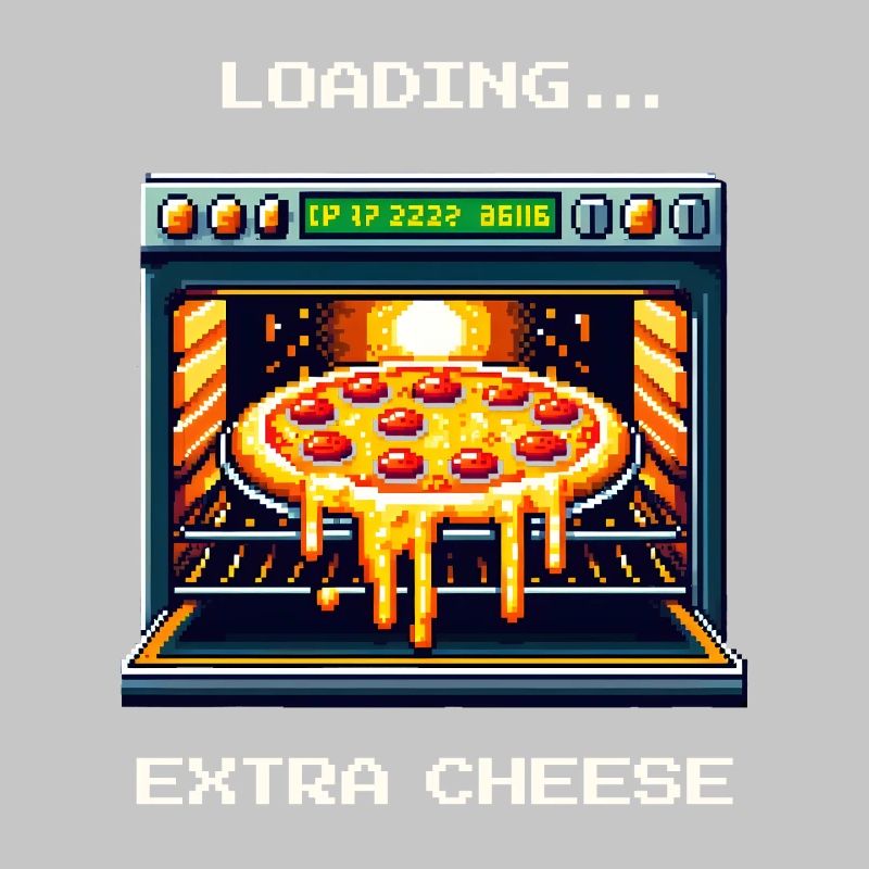 Loading... Extra Cheese | Pizza Gaming Humor