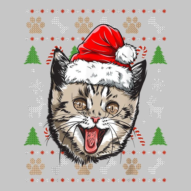 Pull Moche de Noël Chat Mignon idée Cadeau Joyeux