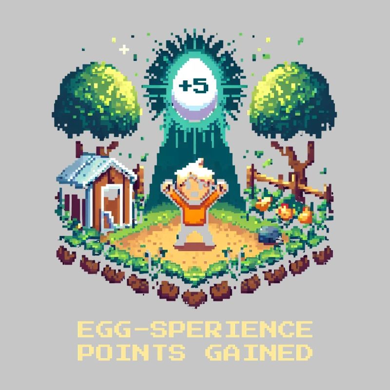 Egg-sperience points collected | Level Up Humor