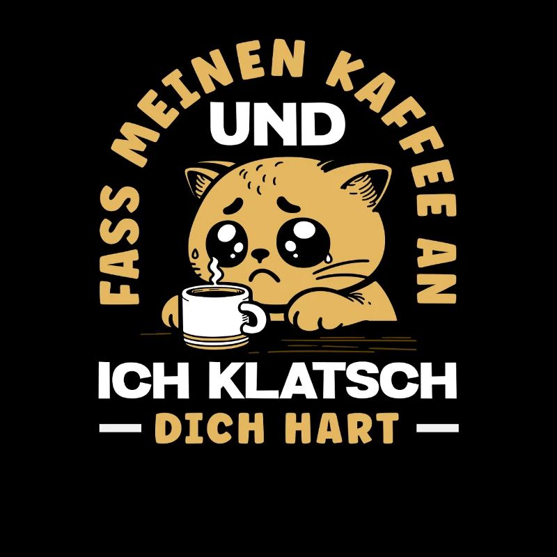 Chat drôle de café en disant Amant du café de bureau