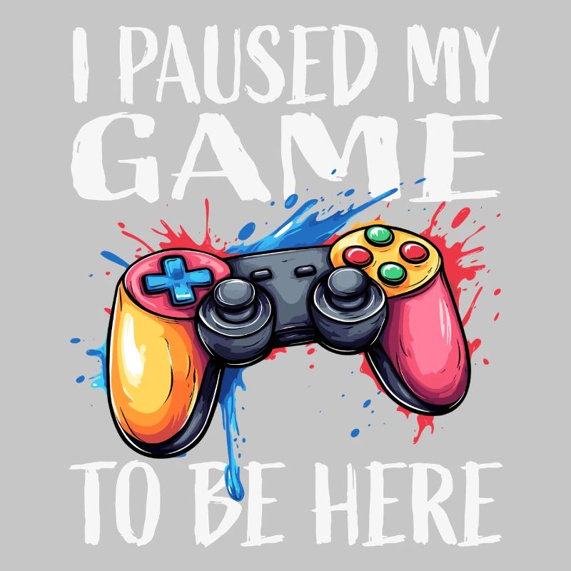 Gamer Pause Controller Farbexplosion