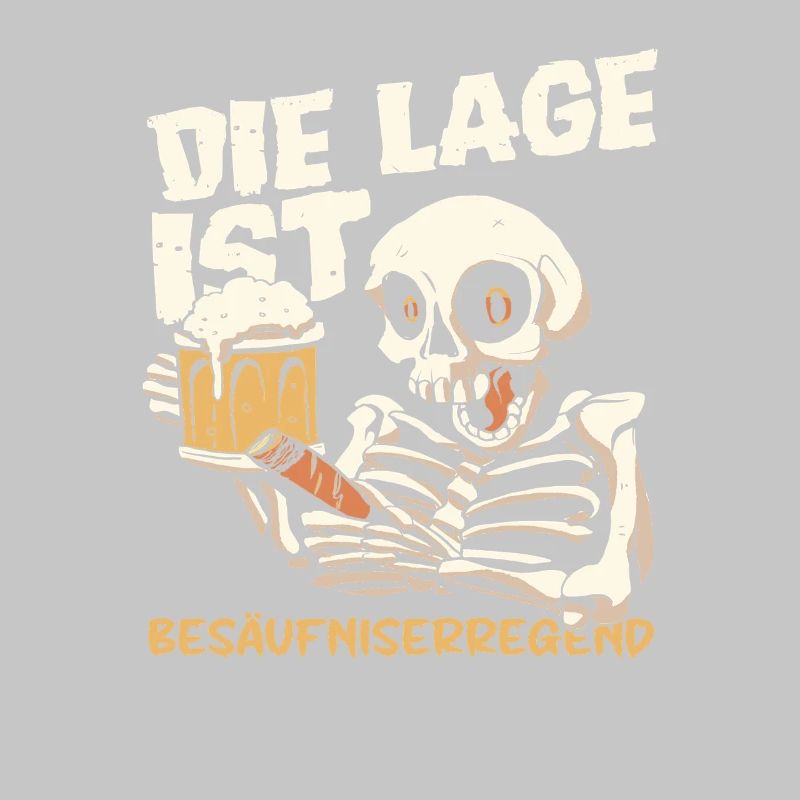 The situation is drunken, skeleton