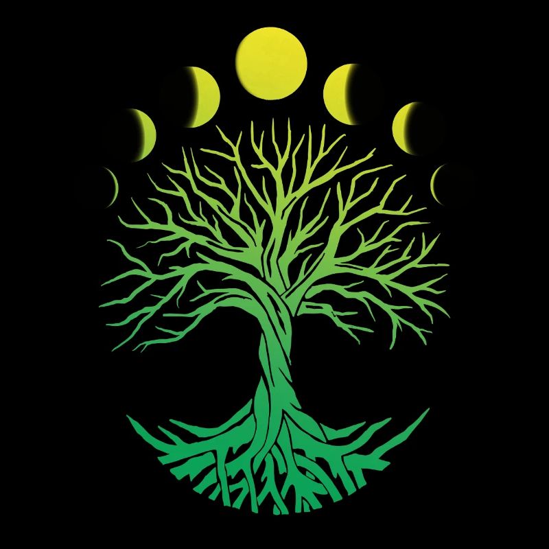 Baumkreis Mondphasen