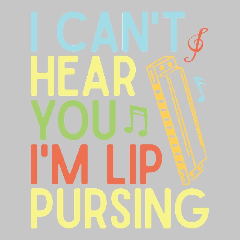 Funny Harmonica Player Lip Pursing Harmonica