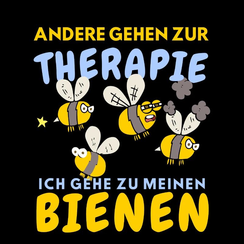 Drôle de design d’abeille avec une phrase de thérapie