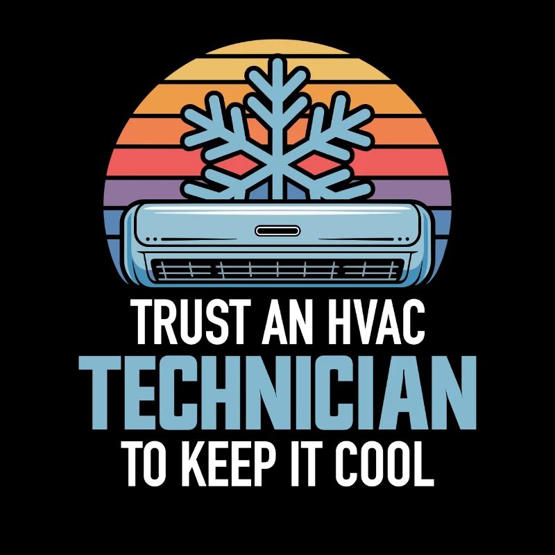 HVAC Techniker Retro Klima Experte Design Profis